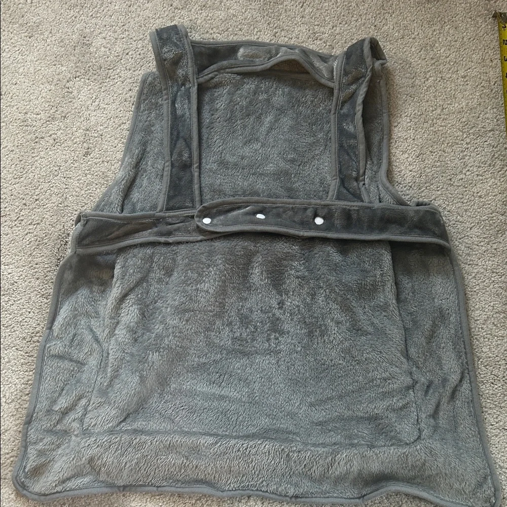 Gray Plush Pet Carrier Apron